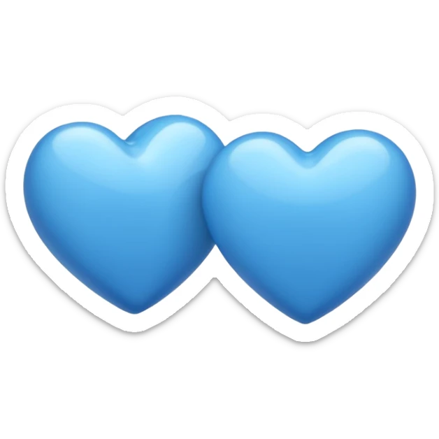 Dos coras azules sticker