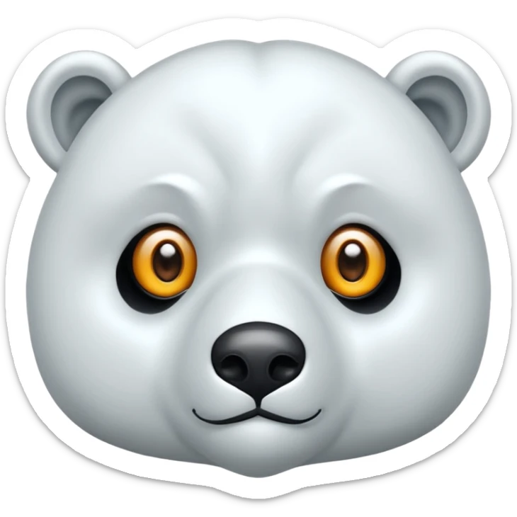 Que el oso polar este cerrando un ojo y el otro ojo abierto sin que los ojos queden manchadoa sticker