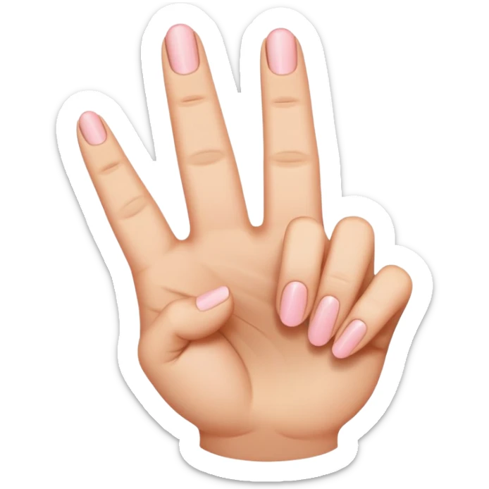 El meñique y los dedos de paz arriba y el pulgar y el otro abajo   sticker