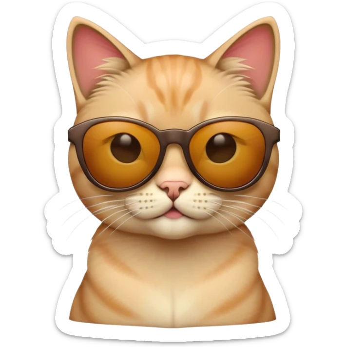 Cat with sunglasses sticker