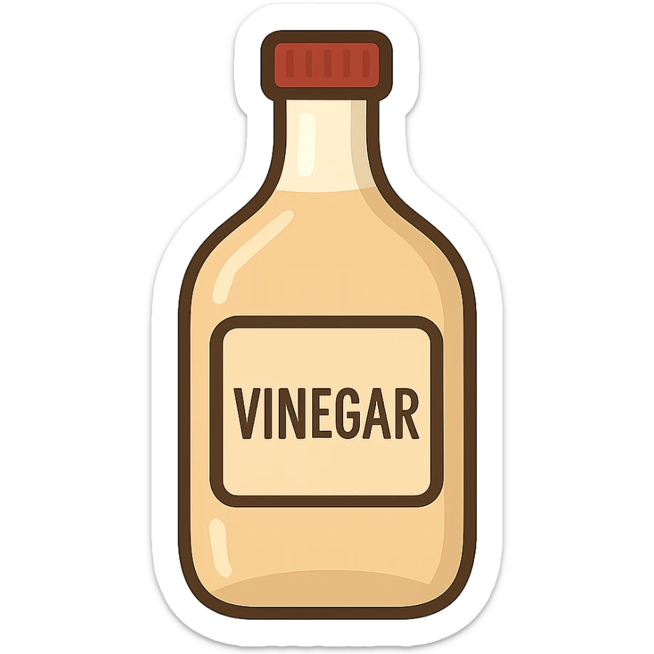 flat toon style bottle of vinegar sticker