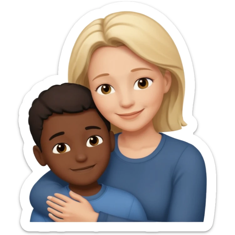 love from a white mother to adult black son sticker