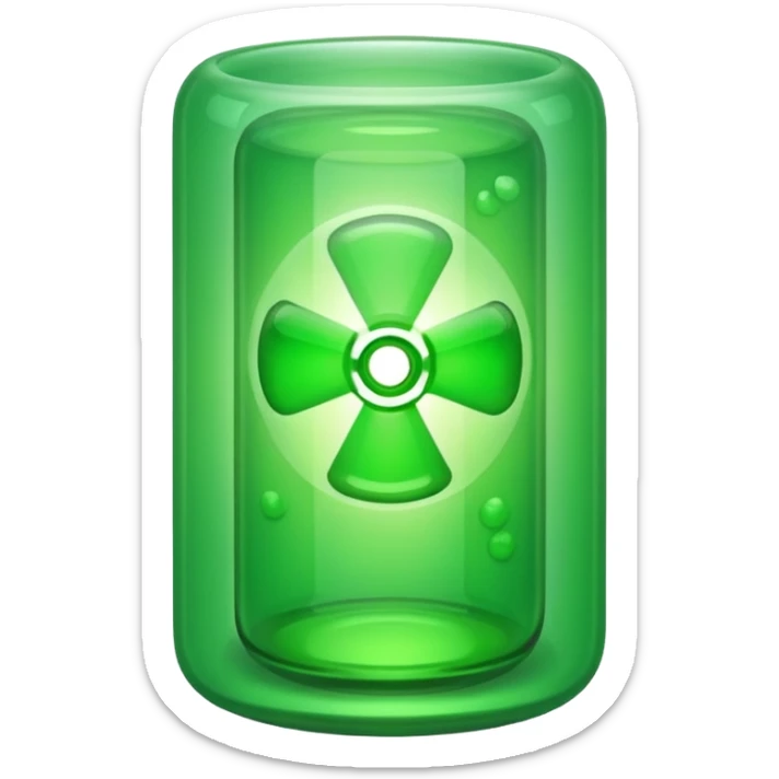 Uranium like inside a tube that we see on tiktok, without the symbol thing, and no line thing, just tube and pure green sticker