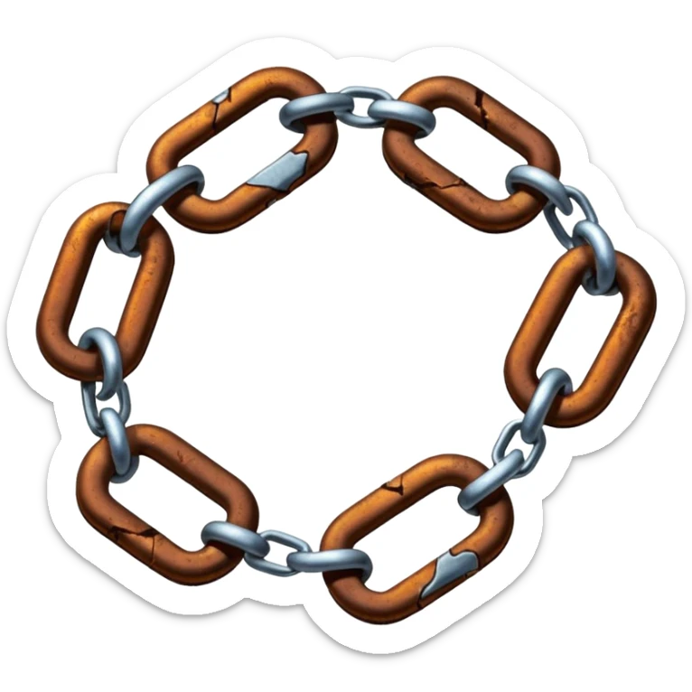 Broken unconnected chain sticker