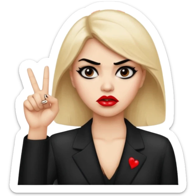 Letters saying “Don’t PMO” With an angry lady standing behind the letters with her finger up  sticker