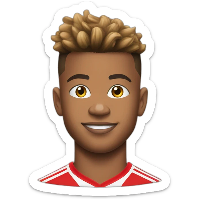 David Neres, avec les yeux plissés et cernés, ayant l’air blasé, pourtant le maillot de Benfica sticker