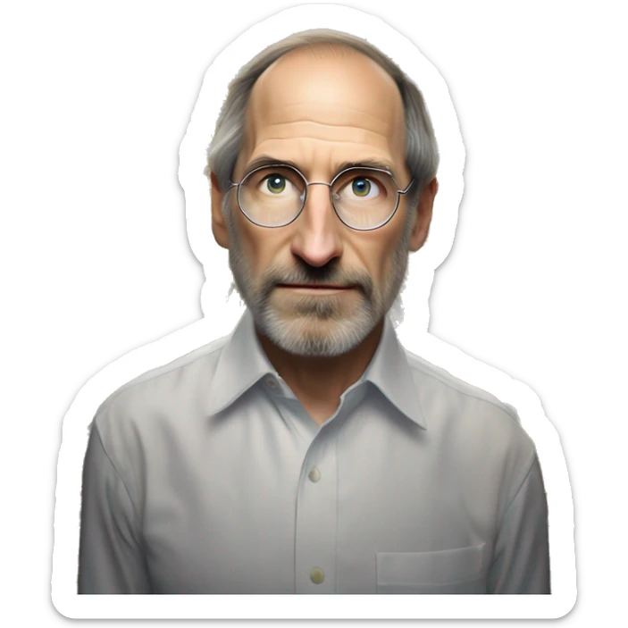 Warcraft gem collecting award winning Steve Jobs in IKEA style, oil paint, mysterious eyes, intricate lips, masterpiece pose, odd perspective, beautiful, desirable, logical, midsommar, ikea sticker