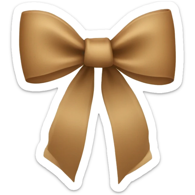 Light Brown bow  sticker