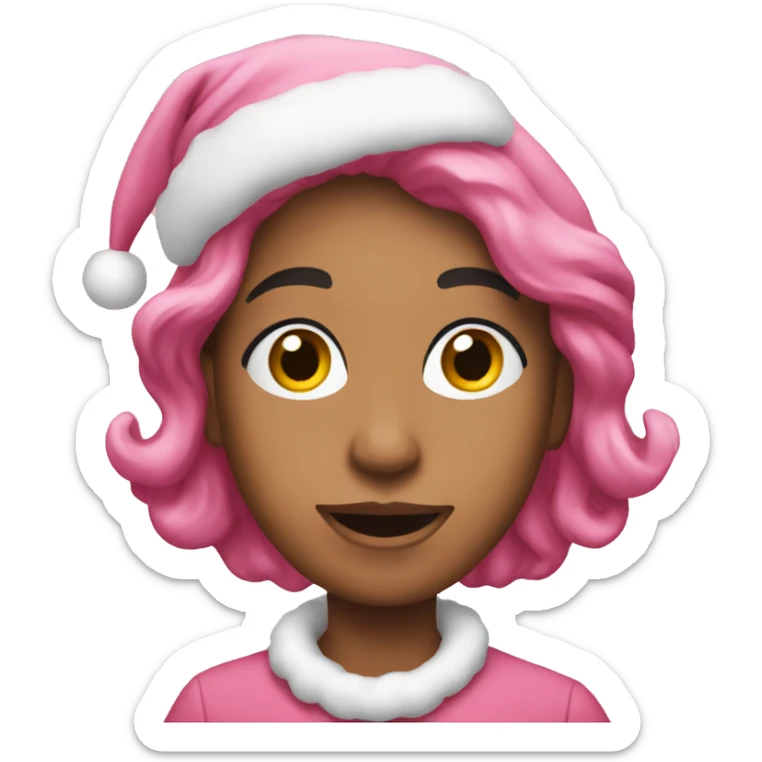 Pink Christmas sticker