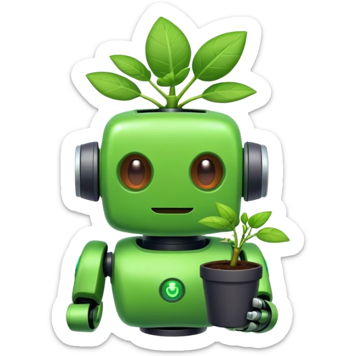 Sprout of the game brawl stars sprout is a robot Who helps rosa and he like plants he is a brawler of the mobile game brawl stars sticker