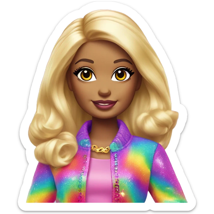 Lisa frank barbie sticker