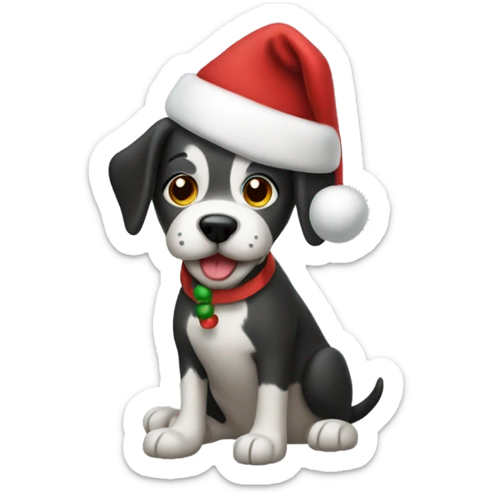 Christmas dog sticker
