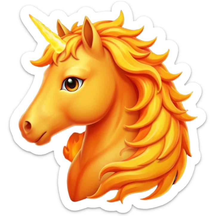 fiery horse sticker