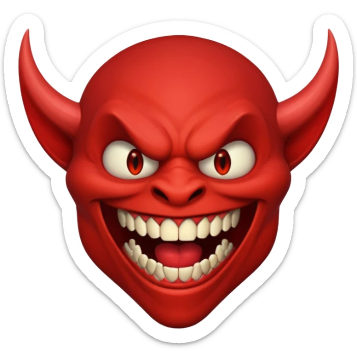 Un démon qui rigole  sticker