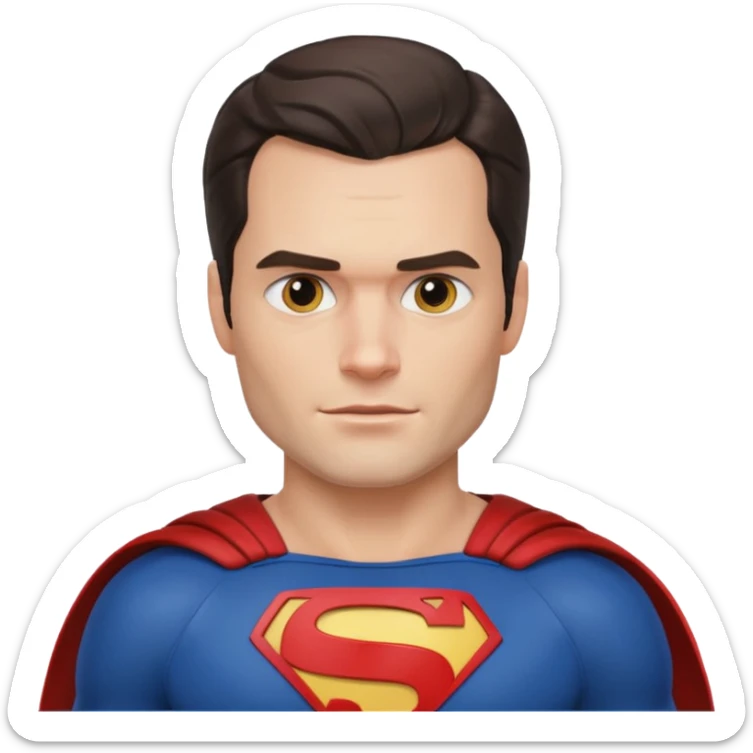 emoji of man of steel henry ccavill sticker