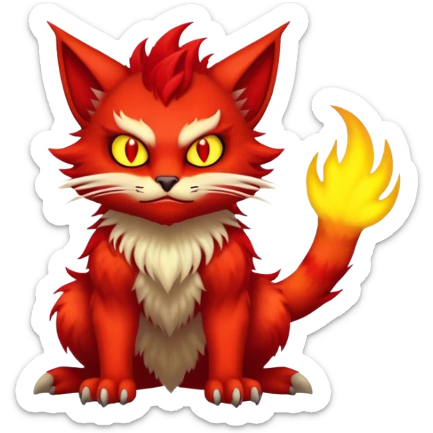 Meowster-Demon-Fakémon-Vernid-Fionbri-hybrid-creature sticker