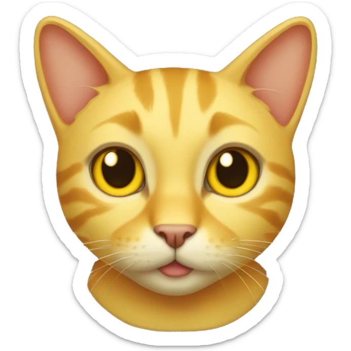 yellow cat sticker