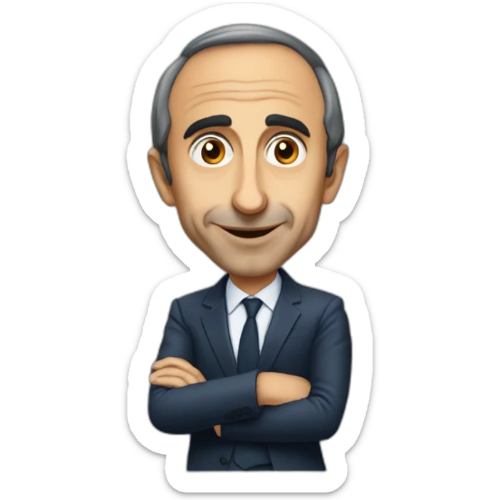 Eric zemmour qui fait un callin a une personne sticker