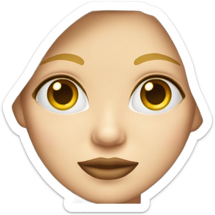 Femme blonde qui a un œil au milieu du front et à des moustaches de chat sticker