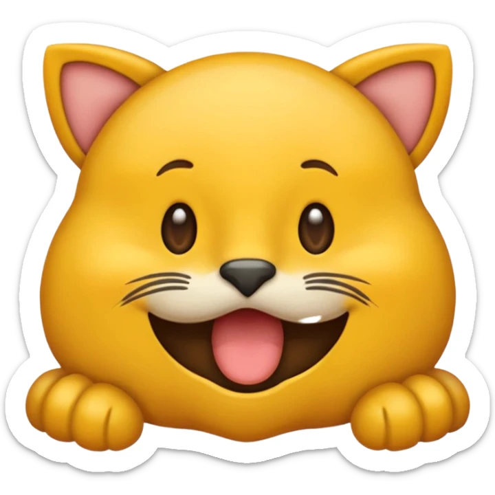 Emoji Sigma con mewing,una mandíbula muy marcada y con una ceja levantada y la otra abajo sticker
