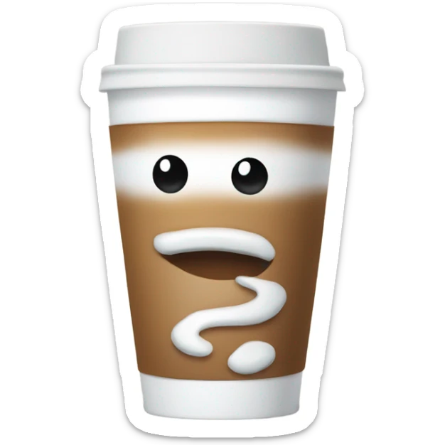 Snowman coffee cup  sticker