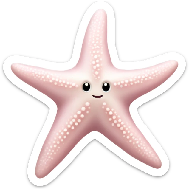 pale pink starfish sticker