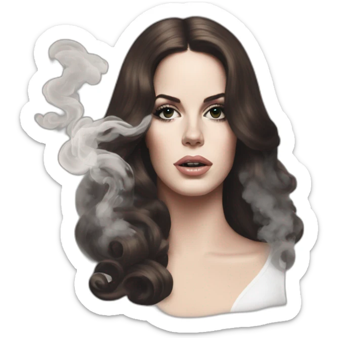lana del rey smoke sticker