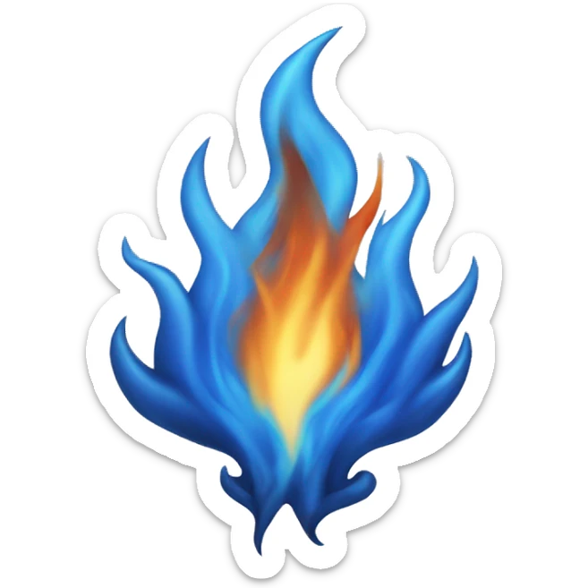 blue fire sticker