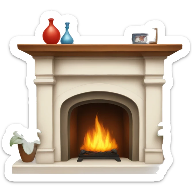 fireplace mantle sticker
