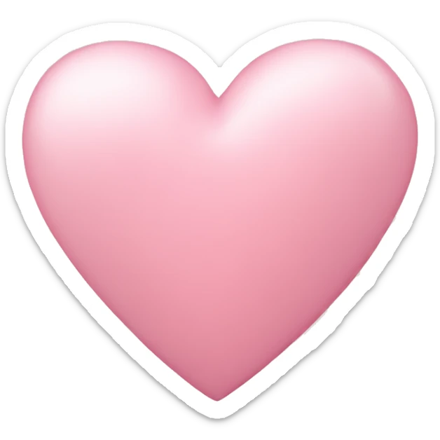 light pink heart sticker