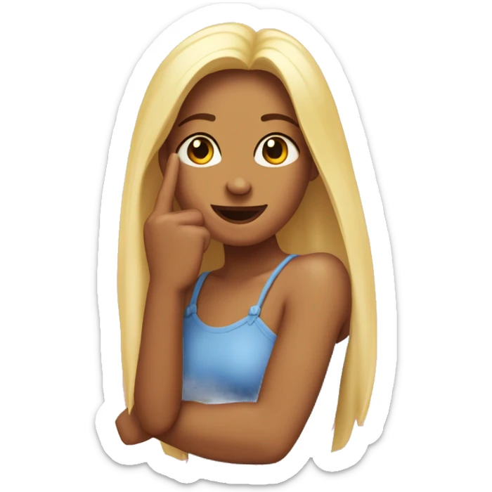 I wish there was a emoji with this emoji😝and the middle finger emoji with long nails on it and the nails can come in all shapes and sizes and different colors too and skin colors as well for the 😝 emoji sticker
