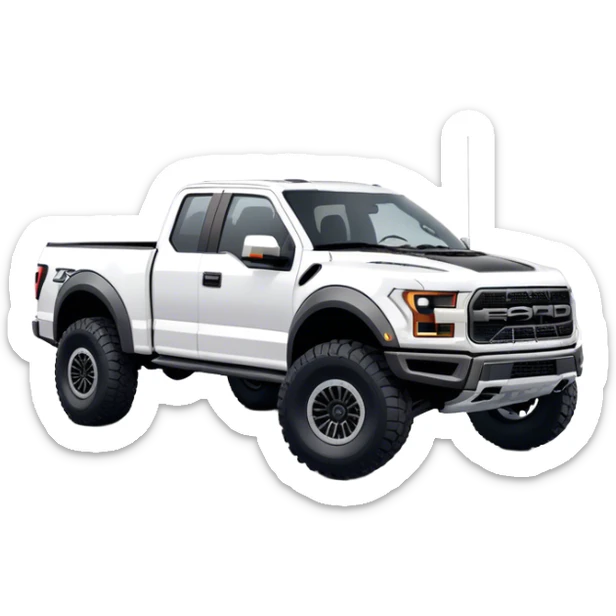 Ford f150 Raptor - Ford (Model Year: 2024) (Iconic colour: White) sticker