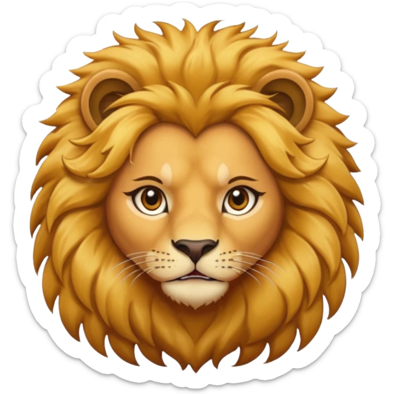 High resolution of a women lion sticker