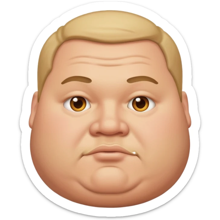 A fat guy sticker
