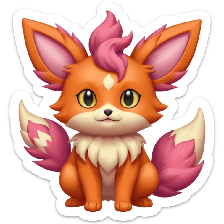  Fey Toony Espurr-Flareon-Skitty-Delcatty-Sprigatito-Purrloin-fusion-hybrid sticker