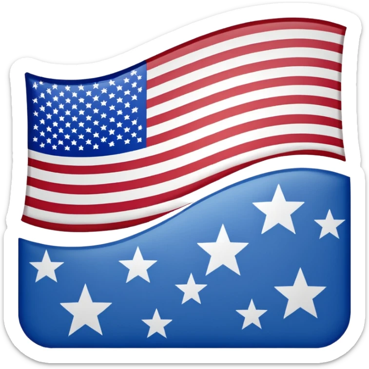 American flag in distress, upside down, stars in the bottom left corner, accurate flag proportions, simple clear design, no text sticker