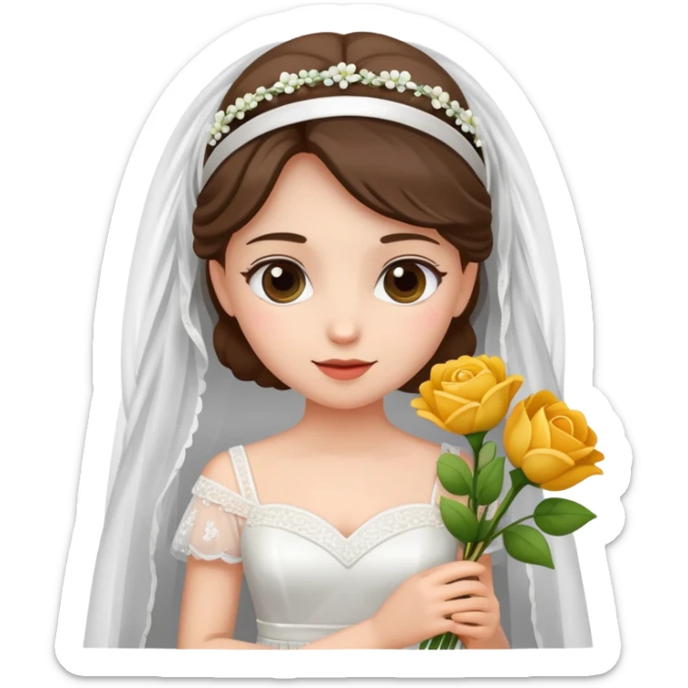 bride girl sticker