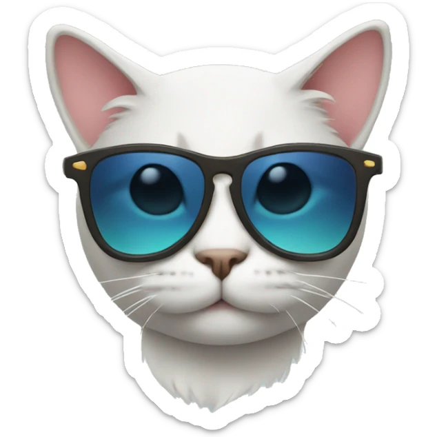 Cat with sunglasses sticker