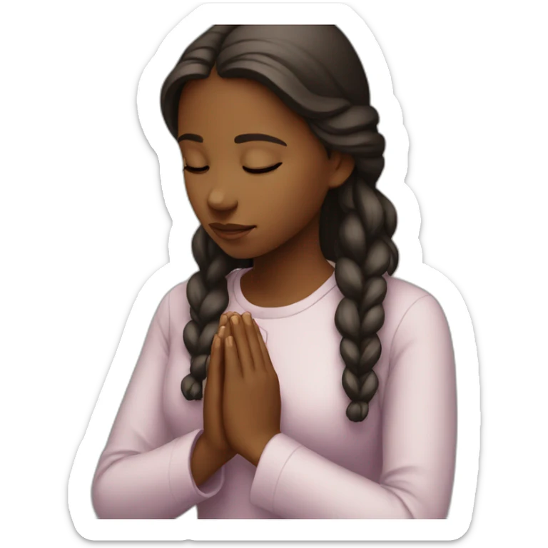 Girl praying  sticker