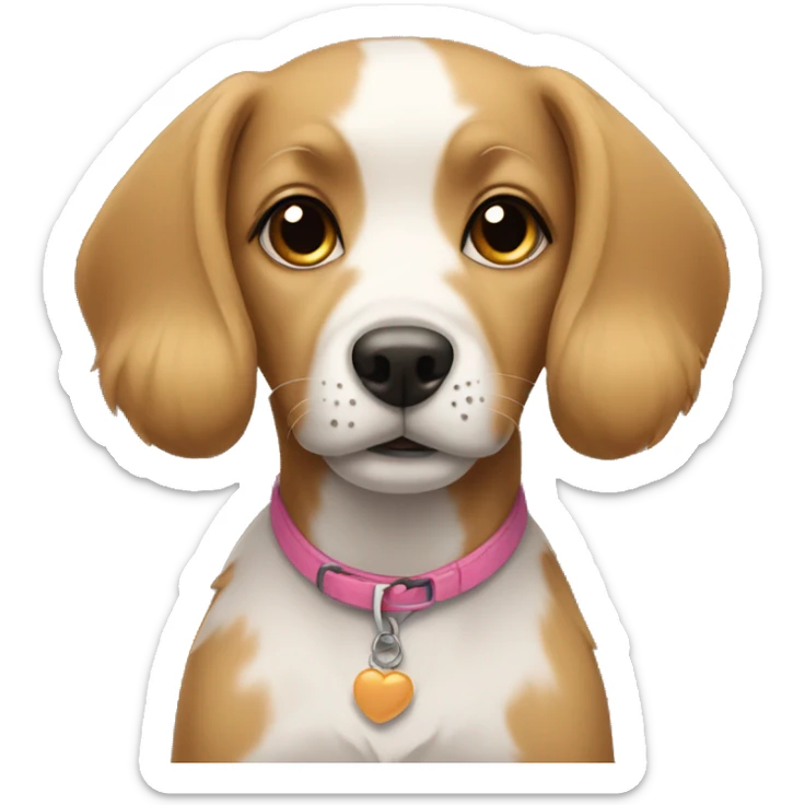 Girl dog sticker