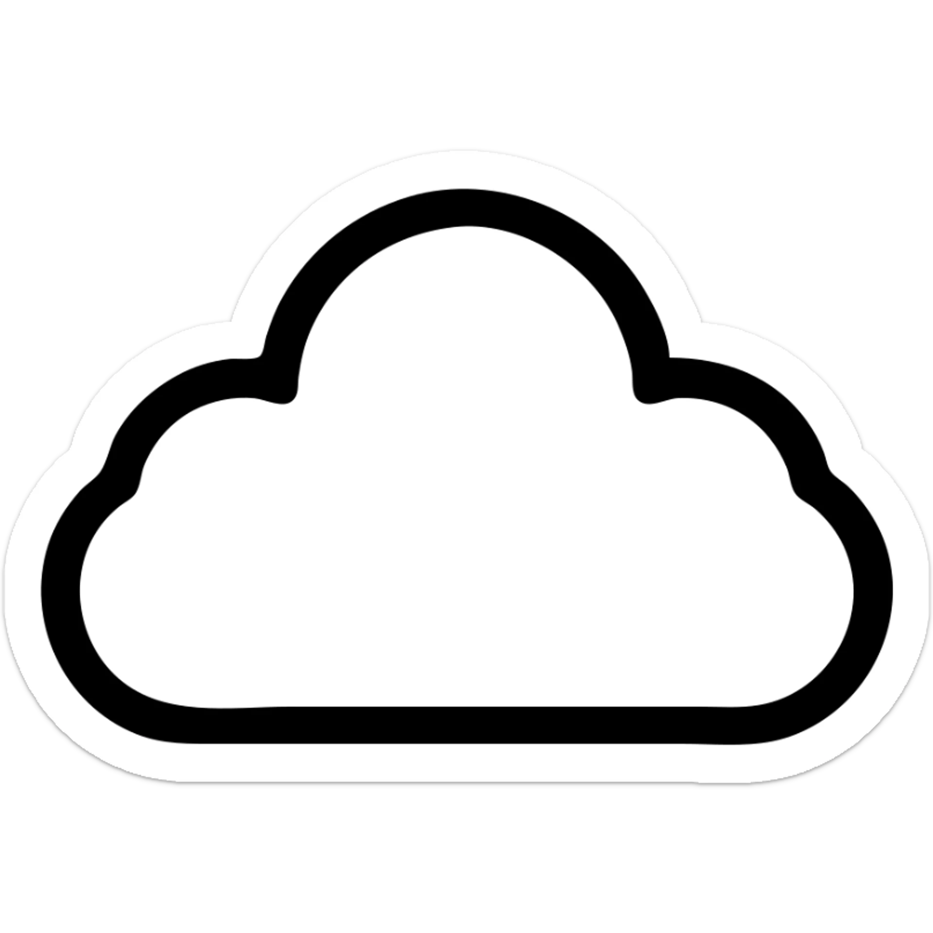 облако с 5 выступами sticker