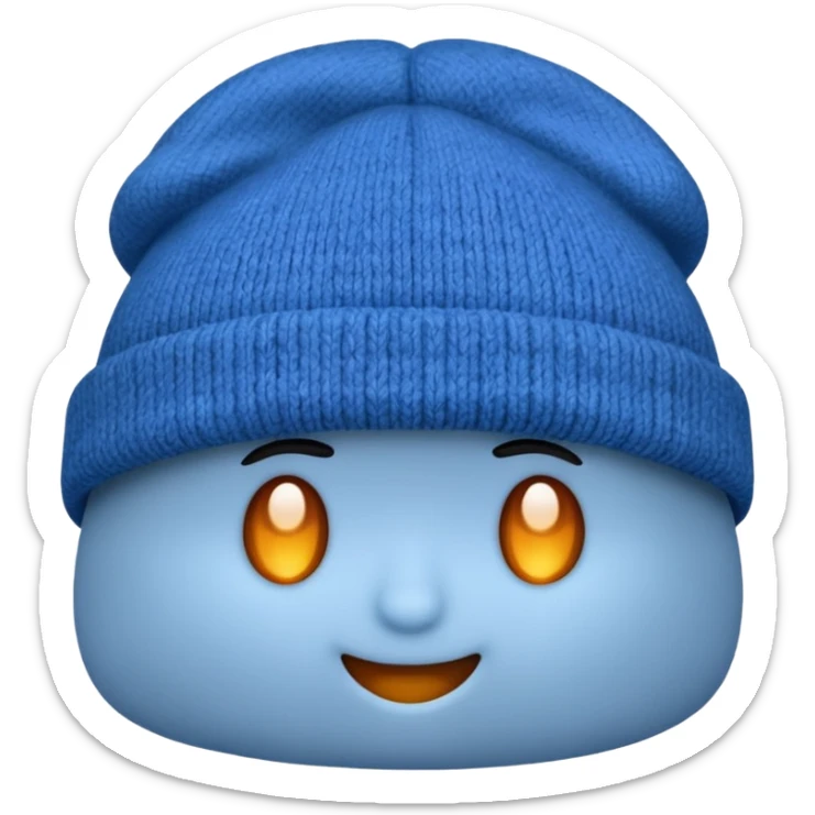 blue hat sticker