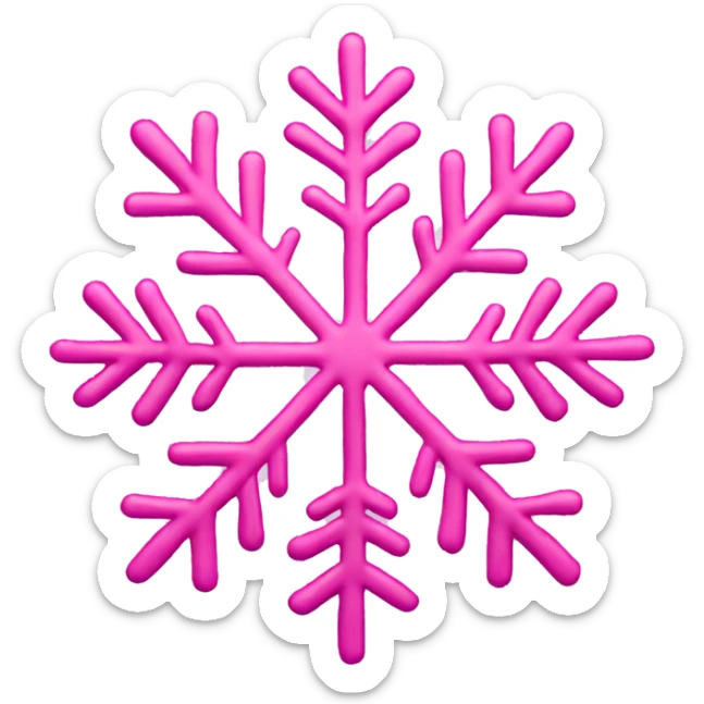 Pink snowflake sticker