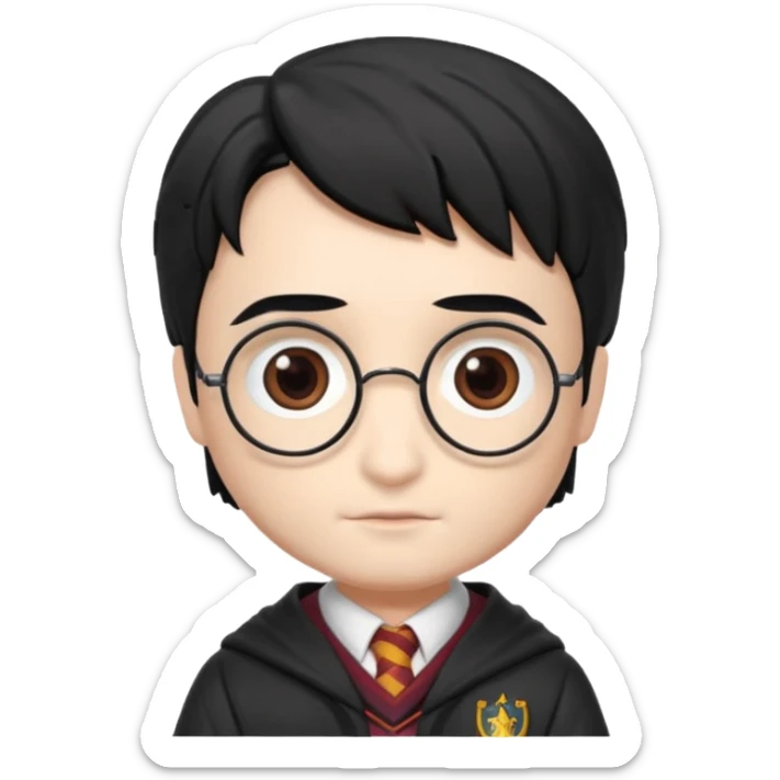 harry potter hearts eyes face funko pop style cute sticker
