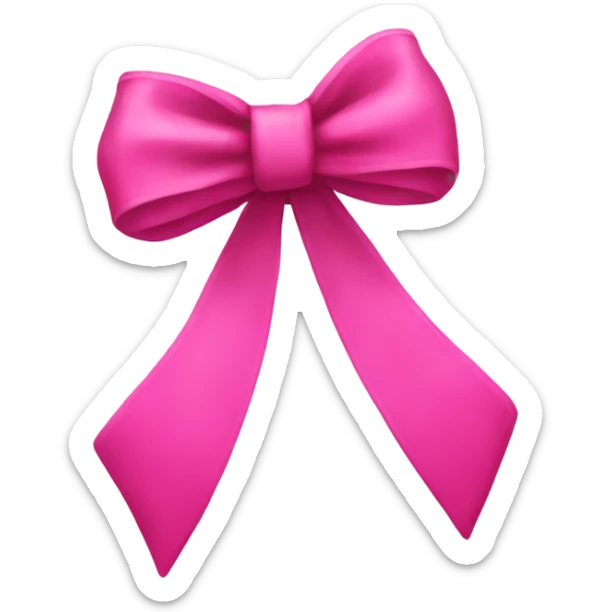 hot pink bow  sticker
