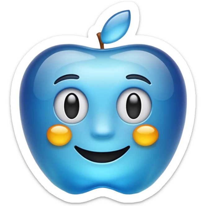 Make a standard set of emoji (all) in the style of glass from Apple company, volumetric with a 3D effect and a transparency effect, and a small one with a blue gradient or light blue The full set of emoticons sticker
