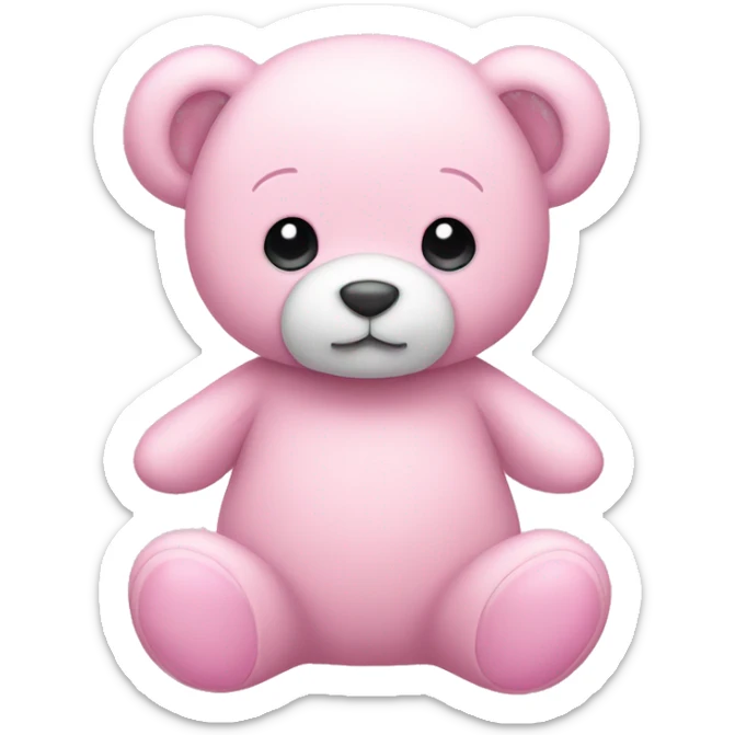 light pink teddy sticker