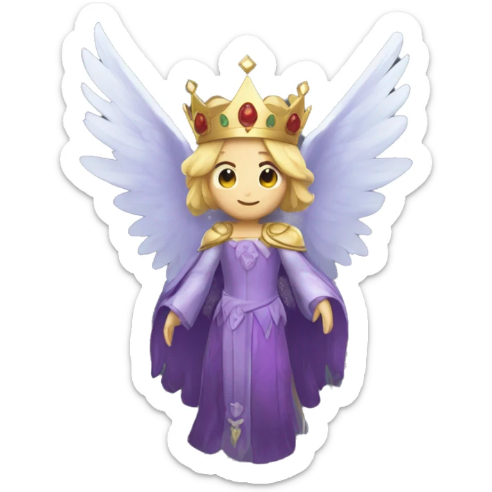 a emoji for discord named FL4V with wings and a crown on the letter F and the server hennway sticker