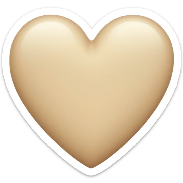 beige heart sticker