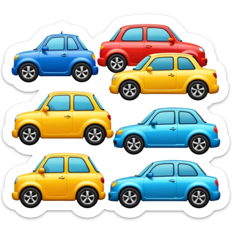 need emojis of cars from cartoons or movies and real life cars sticker